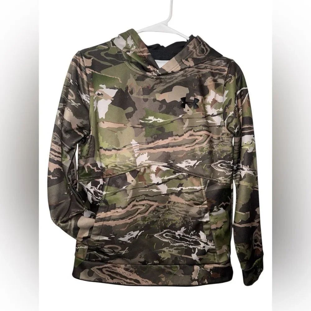 Under Armour Kids Camo Hoodie - Green and Brown YLG